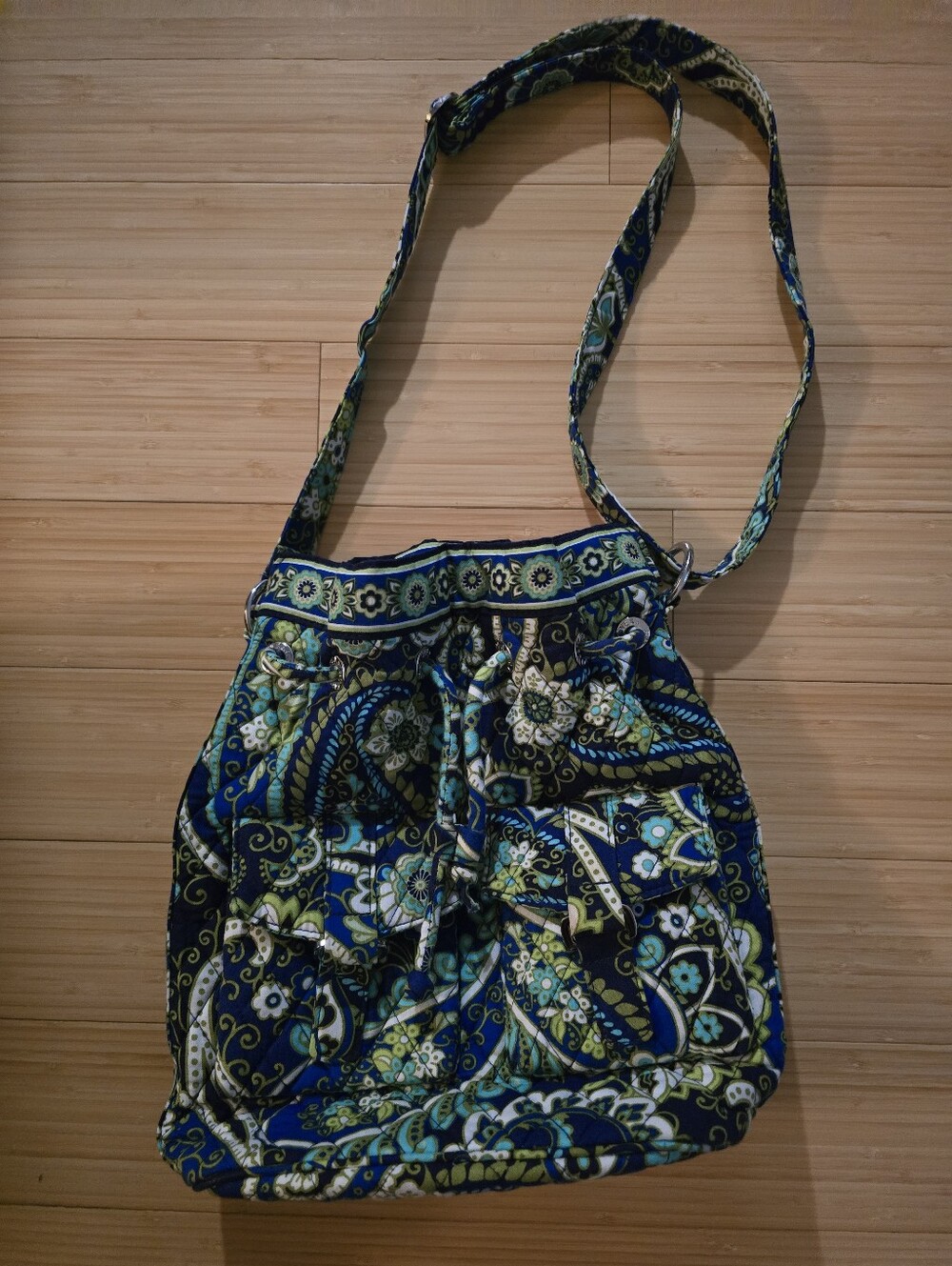 Vera Bradley Quilted Paisley Drawstring Bag NWOT